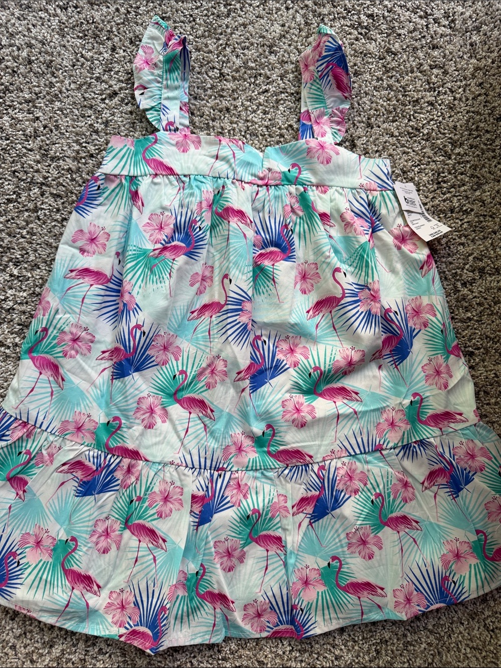 NWT Gymboree flamingo simply white dress size 5T and 6